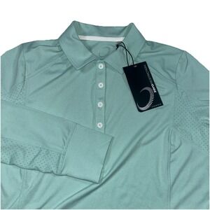 NWT Zero Restriction: Women's Emma Long Sleeve Polo Mystic, Womens Medium Vented